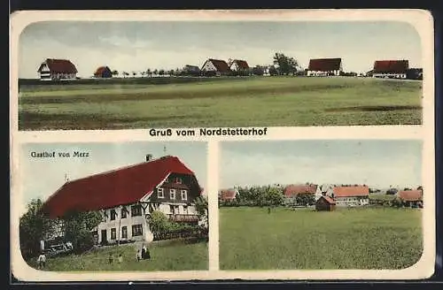 AK Villingen / Baden, Nordstetterhof, Gasthof von Merz, Ortsansicht