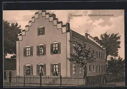 AK Langquaid, Distrikts-Krankenhaus mit Garten
