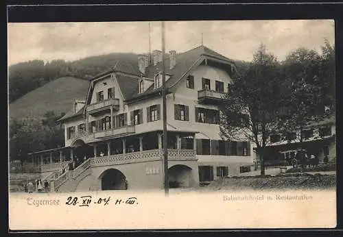 AK Tegernsee, Bahnhofshotel und Restauration