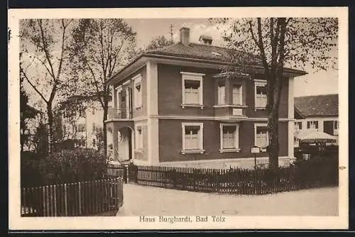 AK Bad Tölz, Haus Burghardt mit Garten