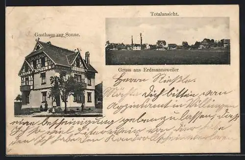 AK Erdmannsweiler, Gasthaus zur Sonne, Totalansicht