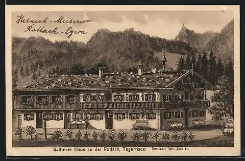 AK Tegernsee, Hotel Saliterer Haus an der Rottach