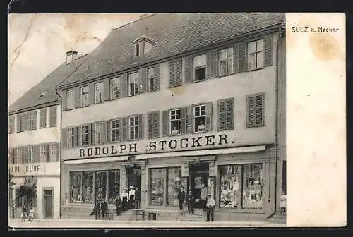 AK Sulz a. Neckar, Haus und Geschäft Rudolph Stocker