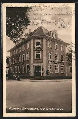 AK Villingen i. Schwarzwald, Hotel zum Schwanen