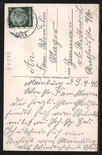 AK Mainburg-Hallertau, Verlagsanstalt C. Weinmayer, Postamt, Rathaus