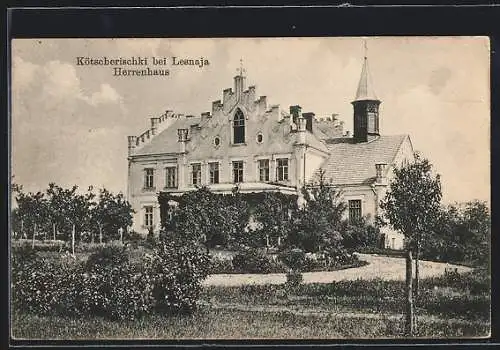 AK Kötscherischki b. Lesnaja, Herrenhaus mit Park