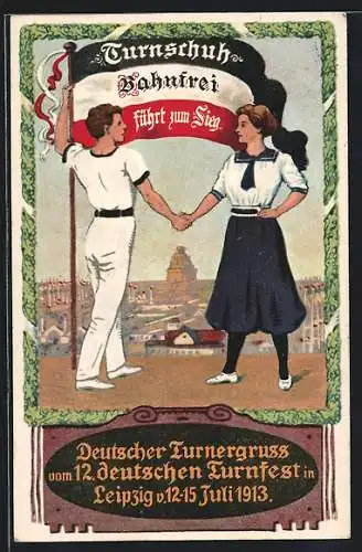 AK Leipzig, 12. Deutsches Turnfest 1913, Deutscher Turnergruss