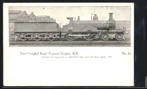 AK Four Coupled Bogie Express Engine, MR, No. 1318