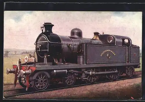 AK Englische Eisenbahn-Lokomotive Rippleside