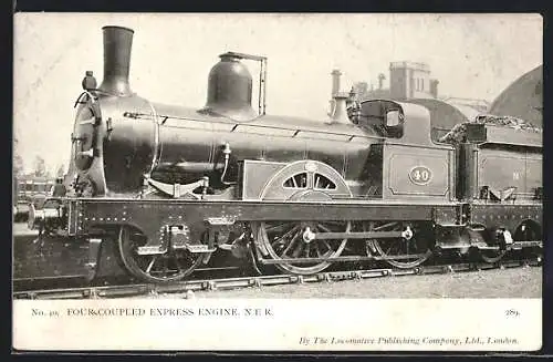 AK Four Coupled Express Engine, NER, No. 40