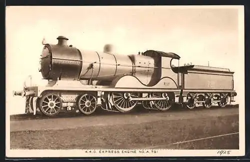 AK Englische Lokomotive 4-4-0 Express Engine No. A. 781 der Southern Railway