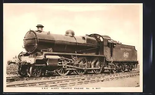 AK Englische Eisenbahn-Lokomotive No. 847 der Southern Railway