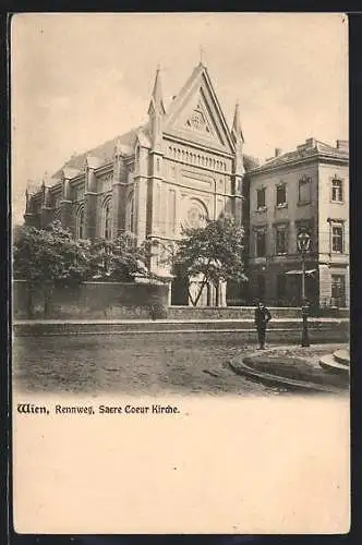 AK Wien, Rennweg, Sacre Coeur Kirche