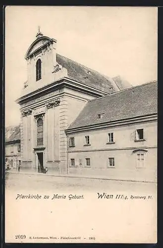 AK Wien, Pfarrkirche zu Maria Geburt, Rennweg 91