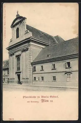 AK Wien, Pfarrkirche zu Maria Geburt, am Rennweg