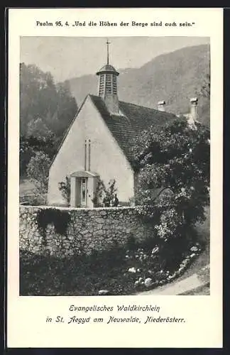 AK Sankt Aegyd am Neuwalde, Evangelisches Waldkirchlein