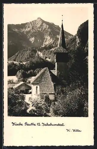 AK Reuthe, Ortsansicht mit Kirche
