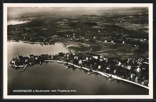 AK Wasserburg, Bodensee vom Flugzeug aus