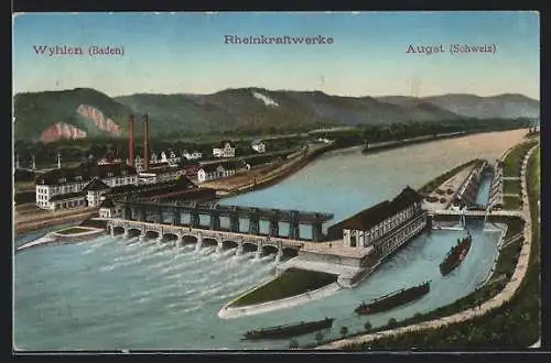 AK Wyhlen, Rheinkraftwerke, Augst, Schiffe