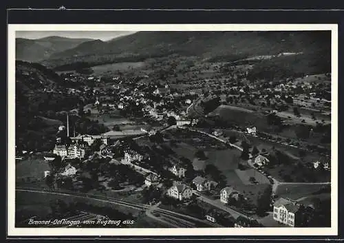 AK Brennet-Oeflingen / Baden, Totalansicht vom Flugzeug aus