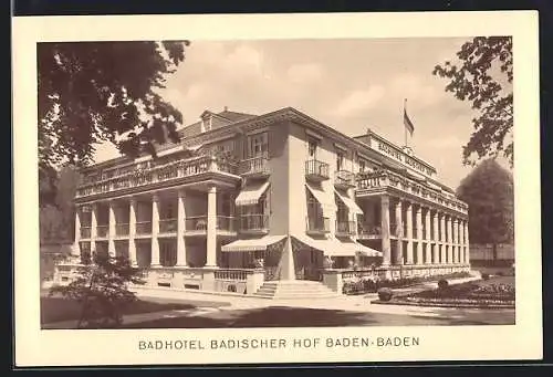 AK Baden-Baden, Badhotel Badischer Hof