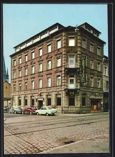 AK Karlsruhe-Durlach, Hotel Europäischer Hof, Pfinztalstr. 63, Ecke Kelterstr. 2