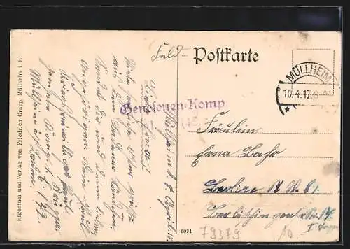 AK Müllheim i. B., Totalansicht der Infanterie-Kaserne