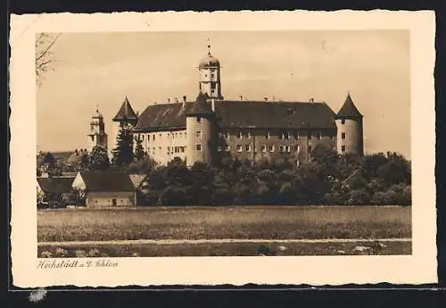 AK Höchstädt a. D., Blick aufs Schloss