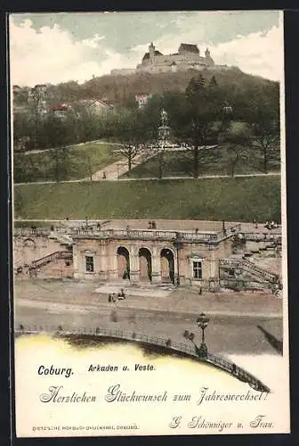 AK Coburg, Arkaden und Festung