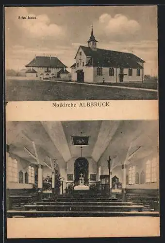 AK Albbruck, Schulhaus, Notkirche von Innen