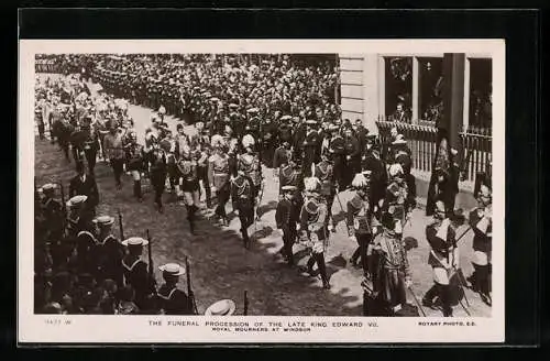 Foto-AK Beerdigungsprozession von König Edward VII. von England