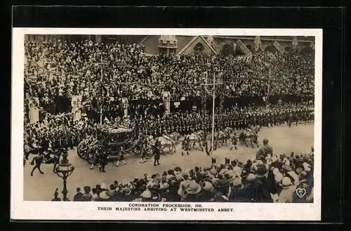 AK Coronation Procession 1911, Arrival at Westminster Abbey