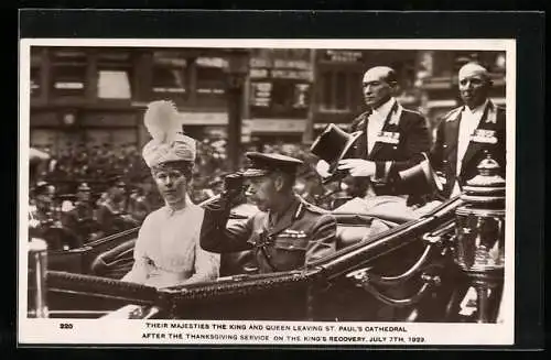 AK King and Queen leaving St. Paul`s Cathedral, 1929