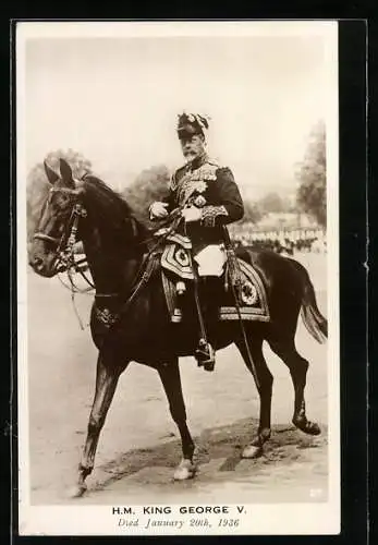 AK König George V. von England zu Pferd