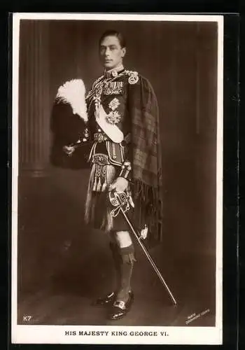 AK König George VI. von England im Kilt