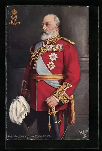 Künstler-AK König Edward VII. von England in Uniform