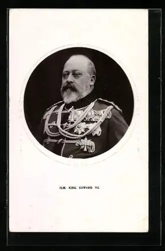 Präge-AK King Edward VII von England