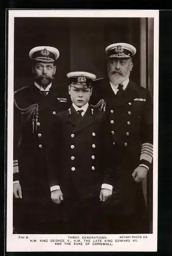 AK König George, König Edward VII. von England und Duke von Cornwall in Uniform