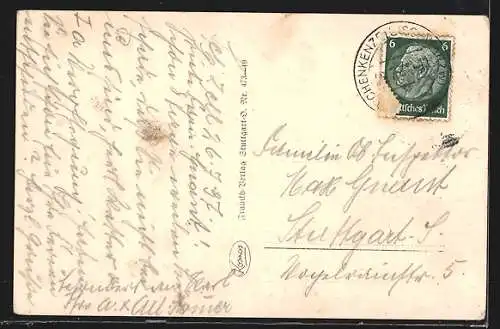 AK Schenkenzell /Kinzigtal, Panoramaansicht über das Tal