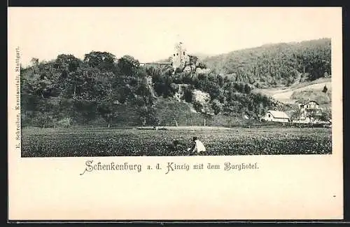 AK Schenkenburg a. d. Kinzig, Ansicht mit dem Burghotel