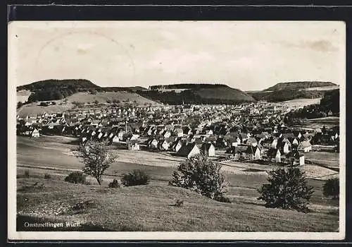 AK Onstmettingen /Württ., Ortsansicht von einer Anhöhe fotografiert