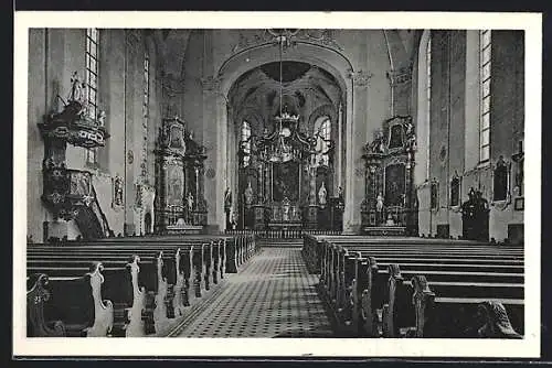 AK Ettenheim /Baden, Innenaufnahme einer Kirche