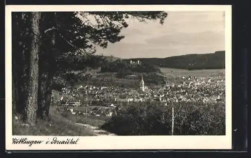 AK Tuttlingen i. Donautal, Ortsansicht von einer Anhöhe