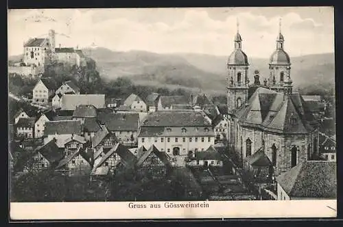 AK Gössweinstein, Teilansicht mit Kirche