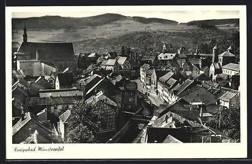 AK Münstereifel, Strassenpartie mit Kirche