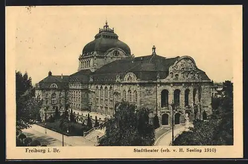 AK Freiburg / Breisgau, Ansicht vom Stadttheater