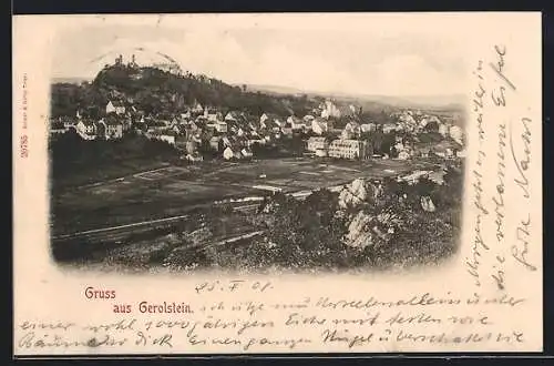 AK Gerolstein, Teilansicht mit Kirche