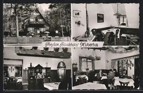 AK Bernkastel, Blockhaus Hubertus mit Speisezimmer