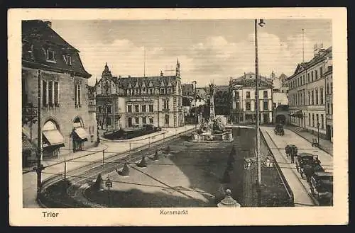 AK Trier, Strassenpartie am Kornmarkt