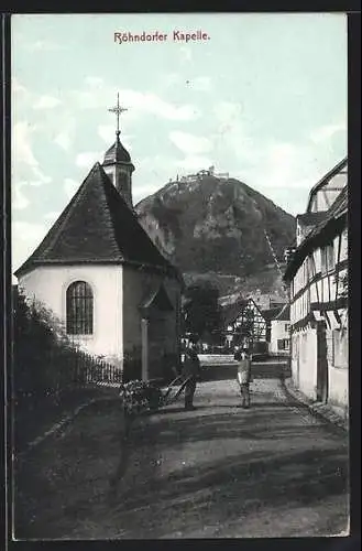 AK Rhöndorf /Rh., Kapelle mit Drachenfels